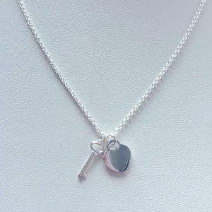 Sterling Silver Key to my Heart Necklace NWOT